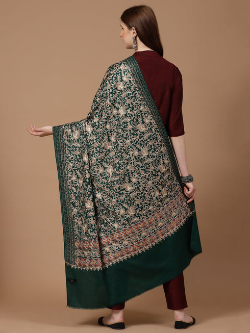 Women's Aari Embroidery Wool Shawl